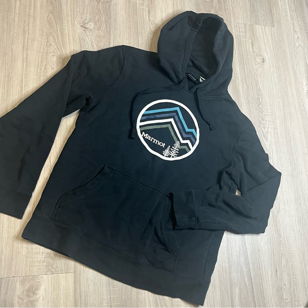 Marmot‎ Men's Black Pullover Hoodie Sz Medium